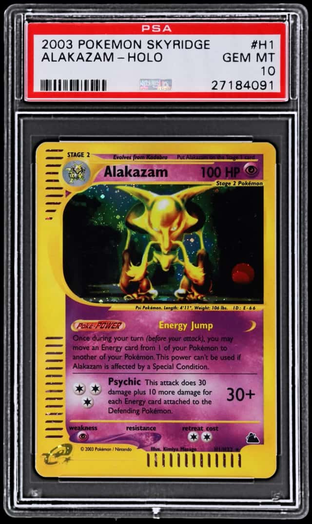 2003 Pokemon Skyridge Holo Alakazam #H1