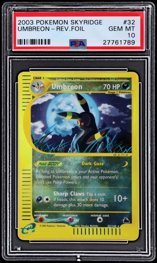 2003 Pokemon Skyridge Reverse Holo Umbreon #32
