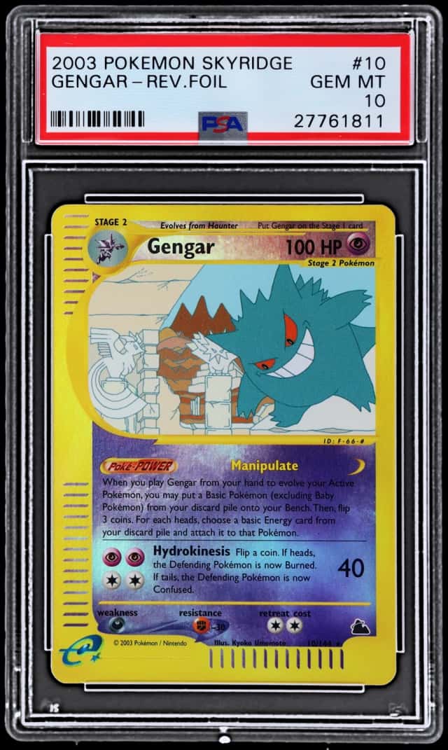 2003 Pokemon Skyridge Reverse Holo Gengar #10