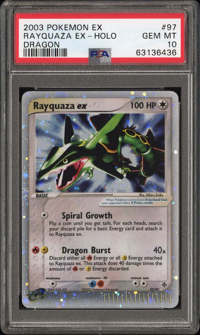 2003 Pokemon Ex Dragon Holo Rayquaza Ex #97