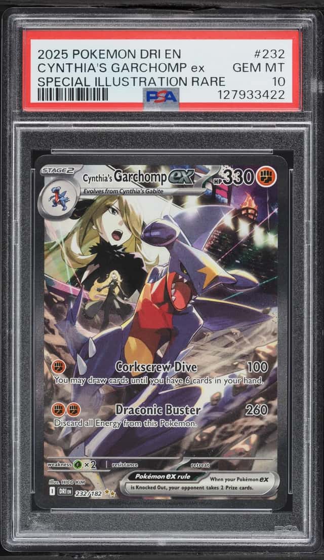 2025 Pokemon Scarlet & Violet Destiny Rivals SIR Cynthia's Garchomp EX #232 PSA 10 GEM MINT