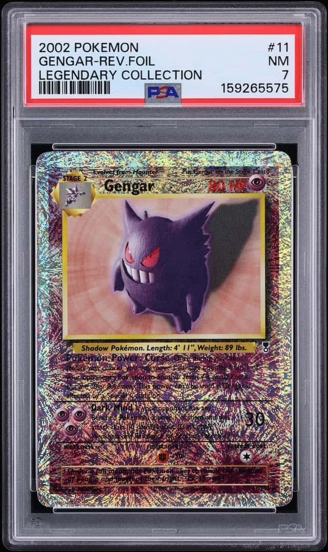 2002 Pokemon Legendary Collection Reverse Holo Gengar #11 PSA 7 NRMT