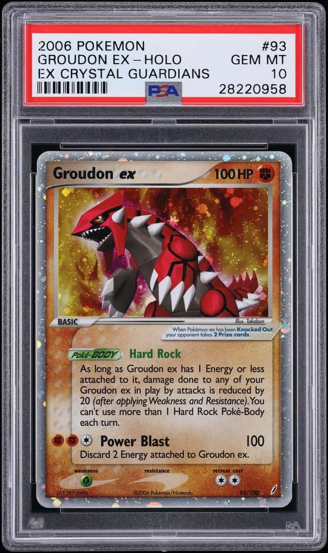 2006 Pokemon EX Crystal Guardians Holo Groudon EX #93 PSA 10 GEM MINT