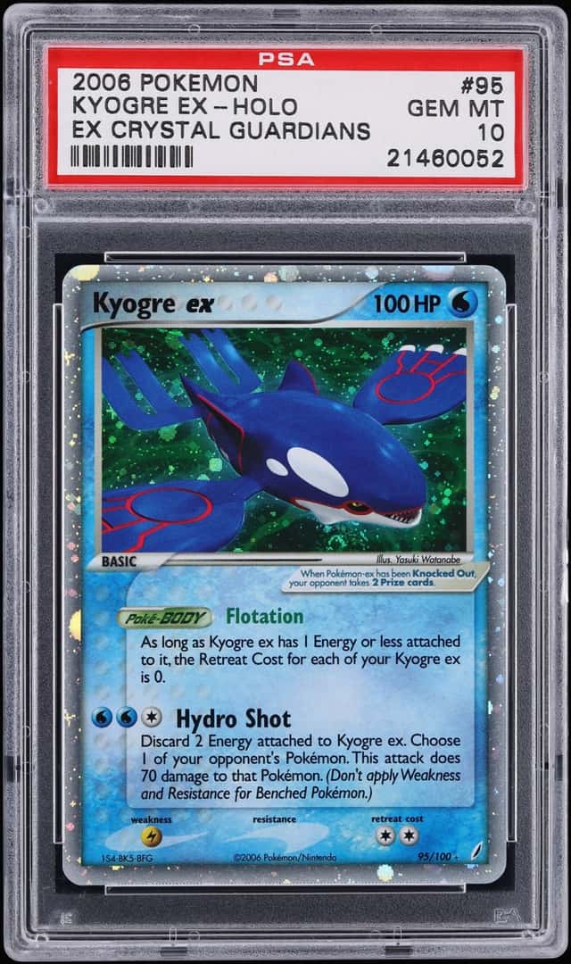 2006 Pokemon EX Crystal Guardians Holo Kyogre EX #95 PSA 10 GEM MINT