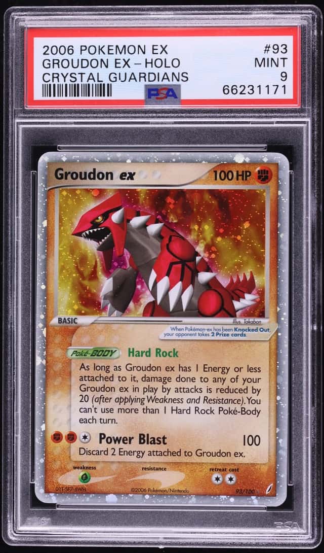 2006 Pokemon EX Crystal Guardians Holo Groudon Ex #93 PSA 9 MINT