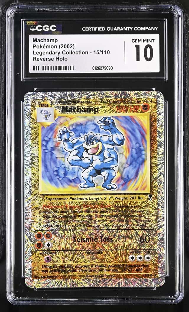 2002 Pokemon Legendary Collection Reverse Holo Machamp #15 CGC 10 GEM MINT