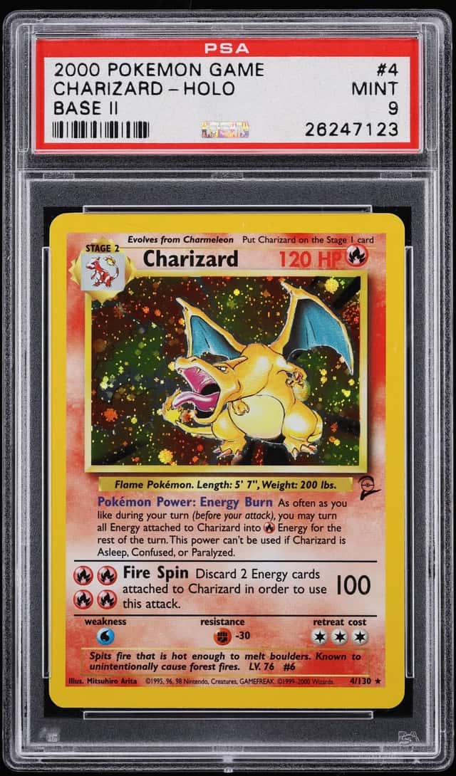 2000 Pokemon Base Set 2 Holo Charizard #4 PSA 9 MINT