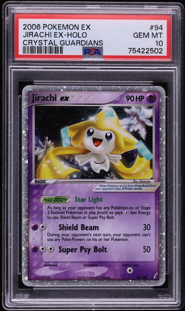2006 Pokemon EX Crystal Guardians Holo Jirachi Ex #94 PSA 10 GEM MINT