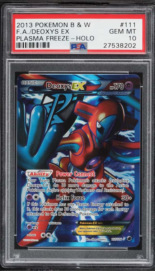 2013 Pokemon Black & White Plasma Freeze Full Art Deoxys EX #111 PSA 10 GEM MINT