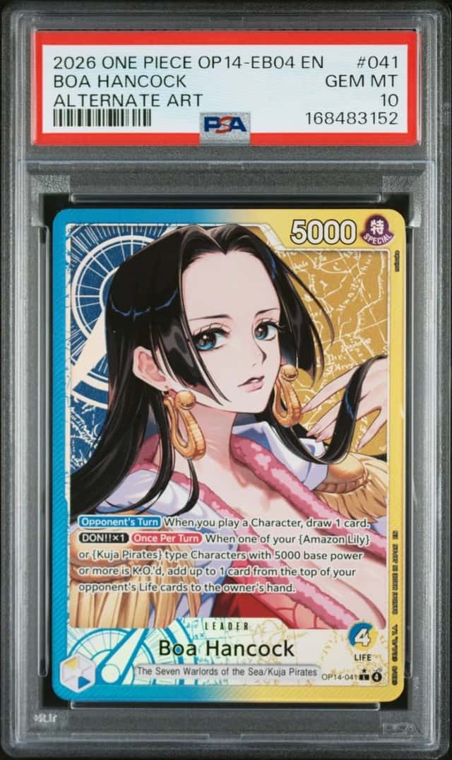 2026 ONE PIECE OP14-EB04-THE AZURE SEA'S SEVEN ALTERNATE ART BOA HANCOCK PSA 10