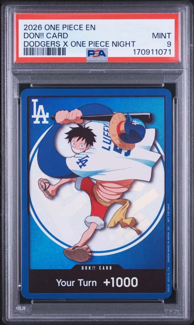 2026 ONE PIECE PROMOS DODGERS X ONE PIECE NIGHT DON!! CARD PSA 9