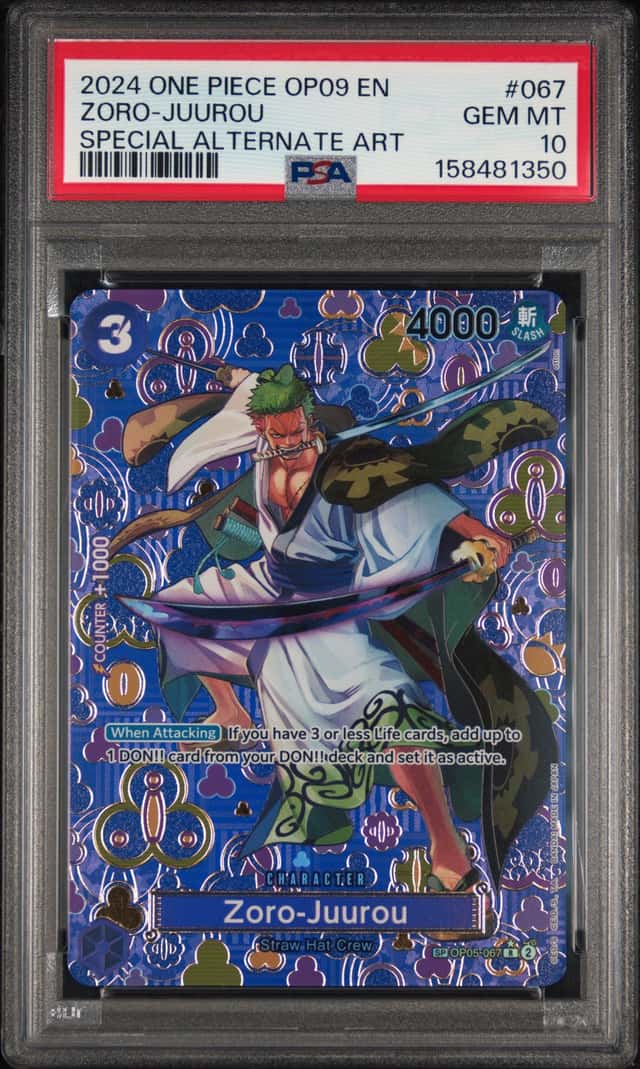 2024 One Piece OP09 En Special Alternate Art #067 Zoro-Juurou PSA 10 GEM MINT