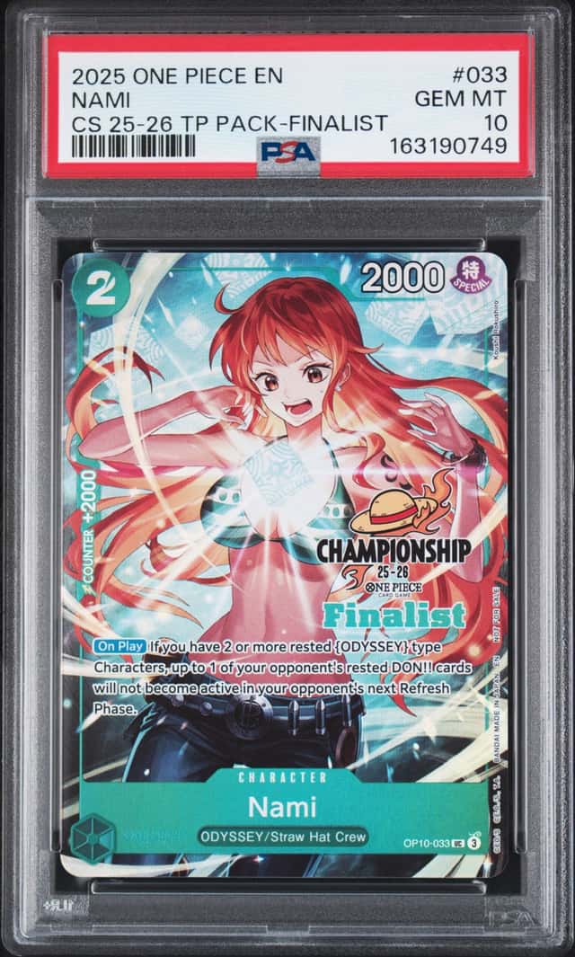 2025 One Piece En CS 25-26 TP Pack Finalist #033 Nami PSA 10 GEM MINT