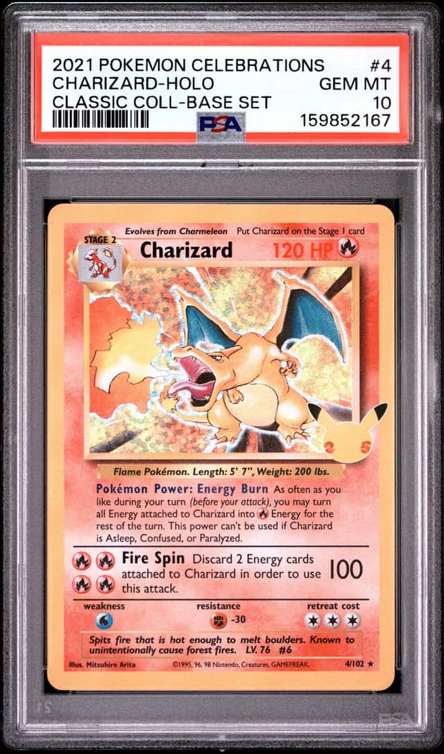 PSA 10 Charizard Holo 4 Celebrations Classic Collection POKEMON