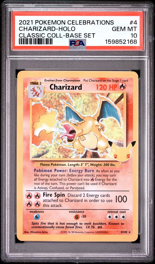 PSA 10 Charizard Holo 4 Celebrations Classic Collection POKEMON