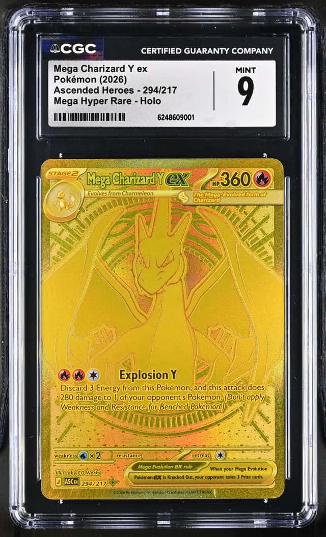 2026 Pokemon Ascended Heroes Mega Charizard Y ex Hyper Rare #294/217 CGC 9