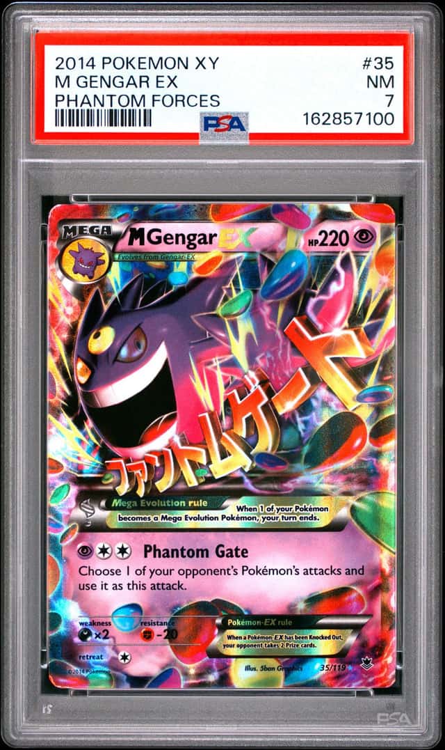 Pokemon 2014 XY Phantom Forces M Gengar EX 35/119 Mega Ultra Rare Holo PSA 7