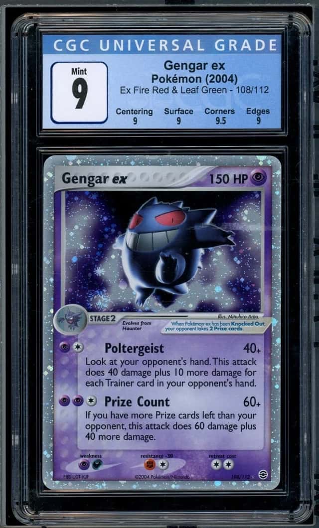 Pokémon Gengar ex 2004 EX Fire Red & Leaf Green 108/112 Holo CGC 9