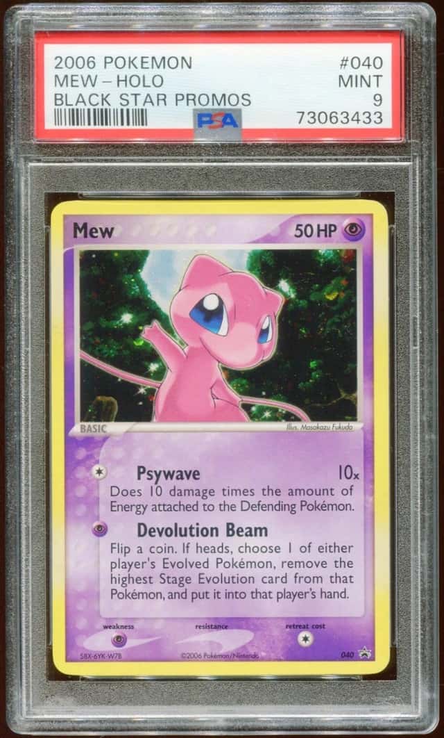 2006 POKEMON EX TRAINER'S CHALLENGE MEW #040 RARE PROMO HOLO PSA 9 E10