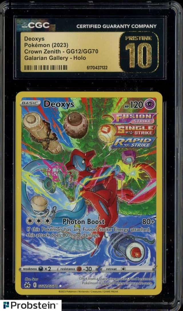 2023 Pokemon Crown Zenith Galarian Galler #GG12 Deoxys CGC 10 PRISTINE