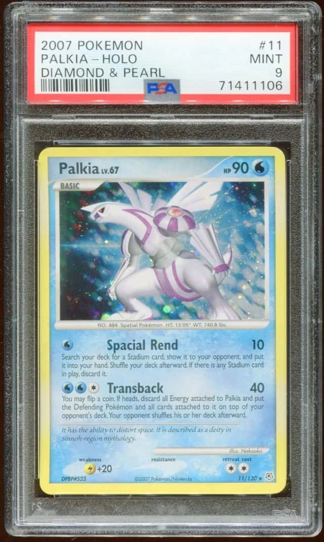 2007 POKEMON D & P DIAMOND & PEARL PALKIA LV. 67 #11/130 HOLO PSA 9 E10