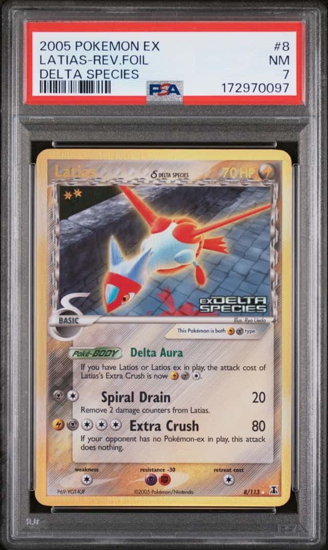 Pokémon TCG Latias 8/113 EX Delta Species Reverse Holo Rare ENG PSA 7 2005