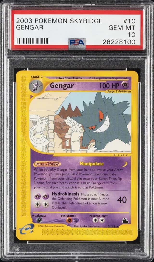 2003 POKEMON SKYRIDGE #10 GENGAR PSA 10