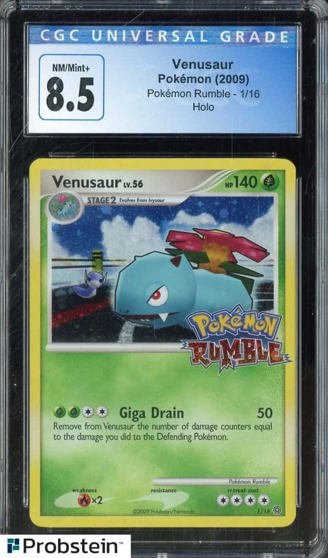2009 Pokemon Rumble #1 Venusaur Holo CGC 8.5 NM-MT+