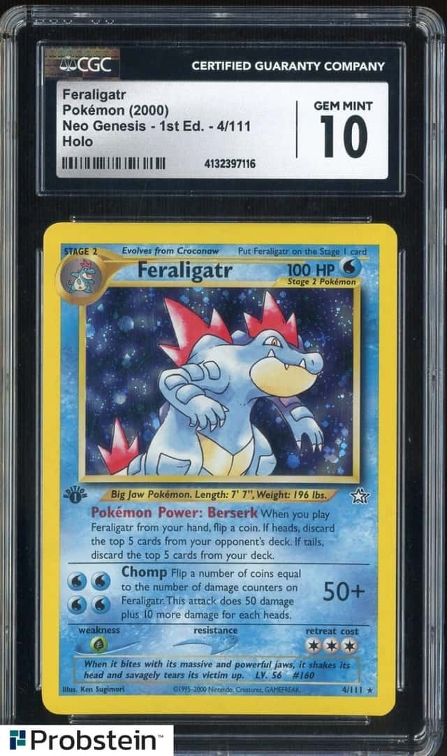 2000 Pokemon Neo Genesis 1st Edition #4/111 Feraligatr Holo CGC 10 GEM MINT