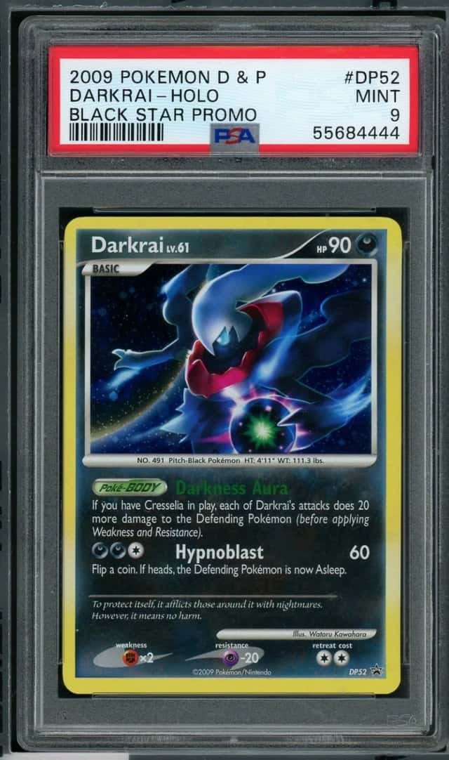 POKEMON DARKRAI-HOLO 2009 D&P BLACK STAR PROMO #DP52 PSA 9