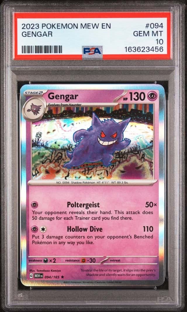 2023 POKEMON MEW EN-151 #094 GENGAR PSA 10