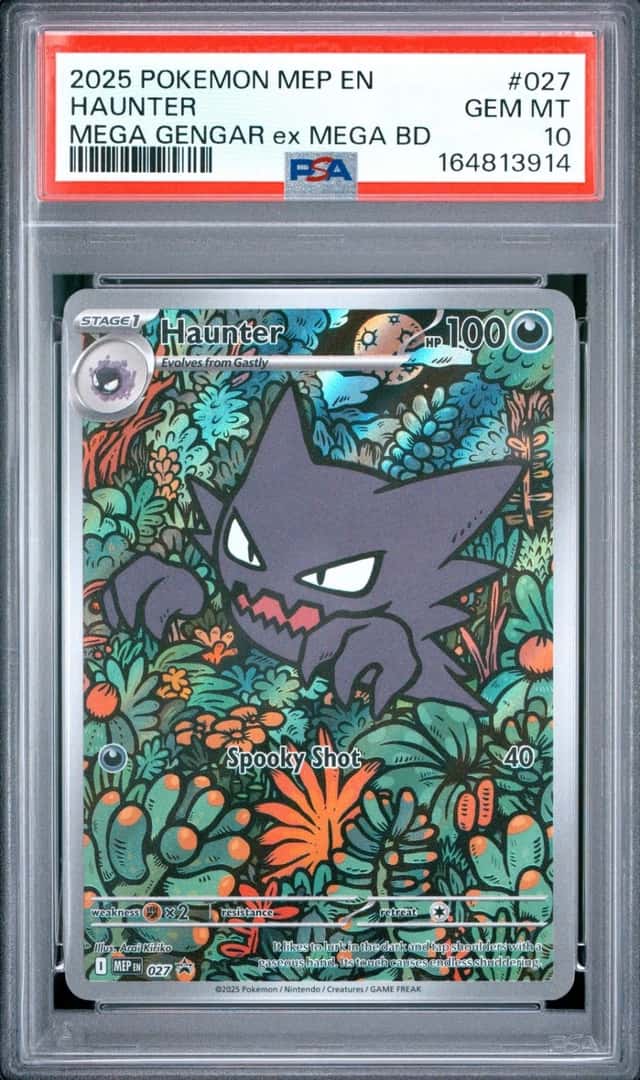 2025 POKEMON MEP PROMO MEGA GENGAR EX MEGA BATTLE DECK #027 HAUNTER PSA 10