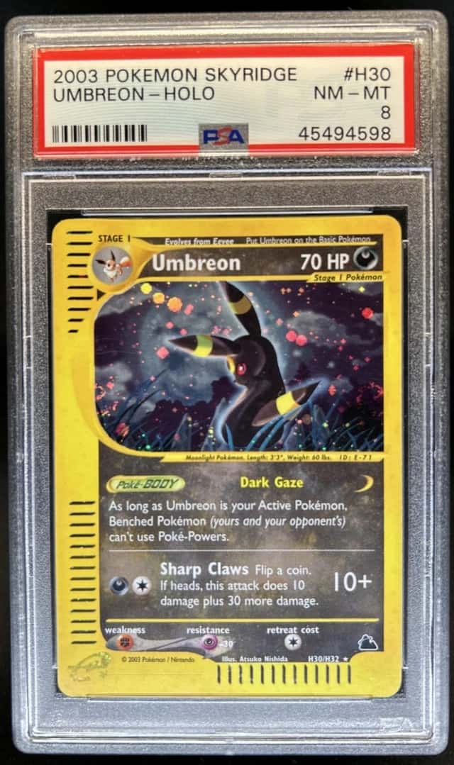 2003 Pokemon Skyridge Umbreon Holo #H30/H32 PSA 8