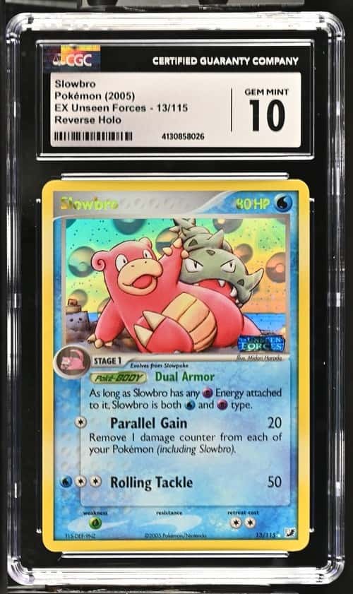 Pokémon Slowbro 2005 EX Unseen Forces 13/115 Reverse Holo CGC 10
