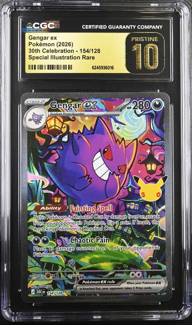 2026 Pokemon 30th Celeb Gengar ex Special Illustration Rare #154/128 CGC 10