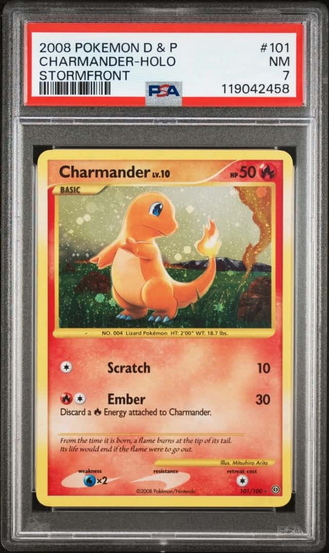 Charmander 2008 Pokemon Diamond & Pearl Stormfront #101/100 Holo PSA 7 GF