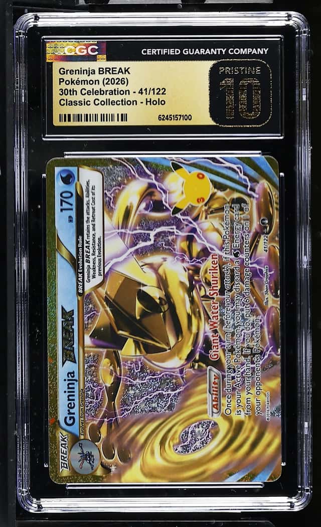 Greninja BREAK - 30th Celebration Classic Collection 41/122 CGC PRISTINE 10
