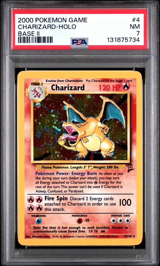 2000 Pokemon Game Base II #4 Charizard Holo PSA 7 NM