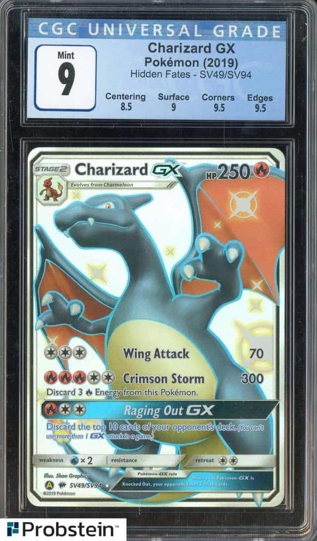 2019 Pokemon Hidden Fates #SV49 Charizard GX CGC 9 MINT