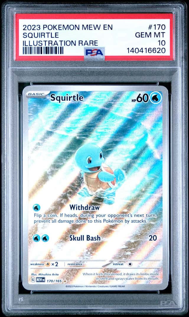 SQUIRTLE 2023 POKEMON 151 170/165 ILLUSTRATION RARE PSA 10 Q3963-7