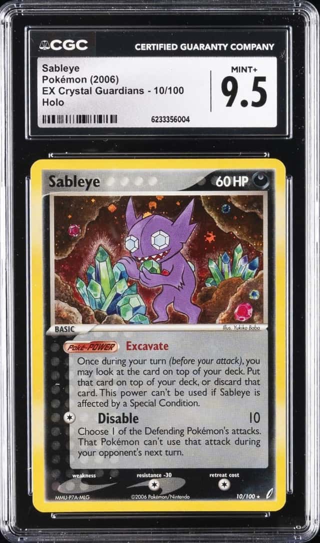 2006 POKEMON EX CRYSTAL GUARDIANS - HOLO #10 SABLEYE CGC 9.5