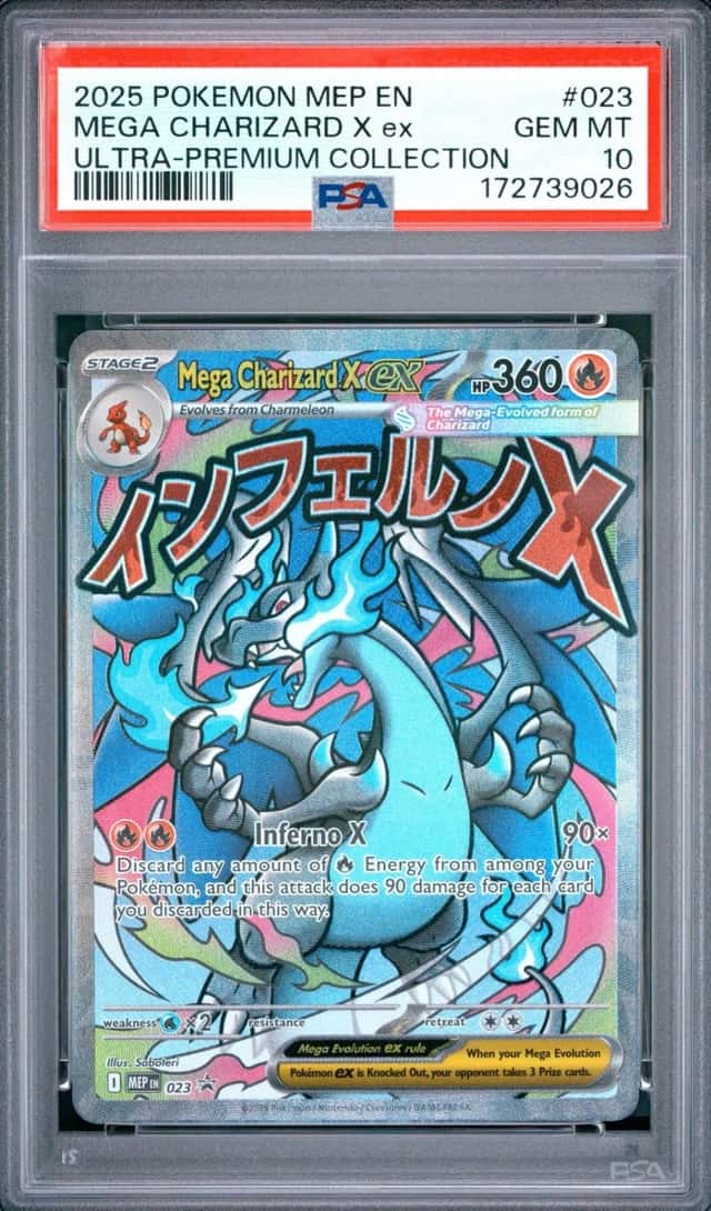 2025 POKEMON MEP PROMO ULTRA-PREMIUM COLLECTION #023 MEGA CHARIZARD X EX PSA 10