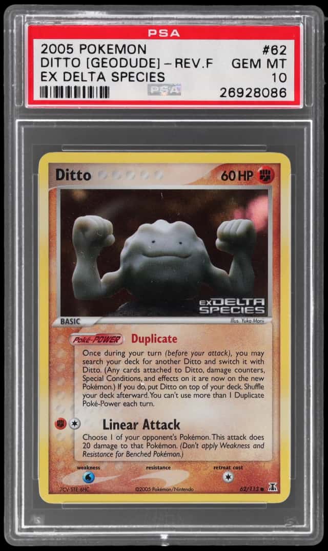 2005 Pokemon Ex Delta Species Reverse Holo Ditto #62
