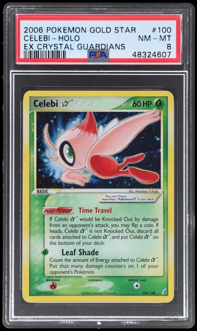 2006 Pokemon Ex Crystal Guardians Holo Celebi Gold Star #100