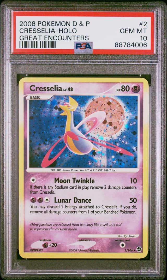 2008 Pokemon Diamond and Pearl Great Encounters Holo Cresselia #2