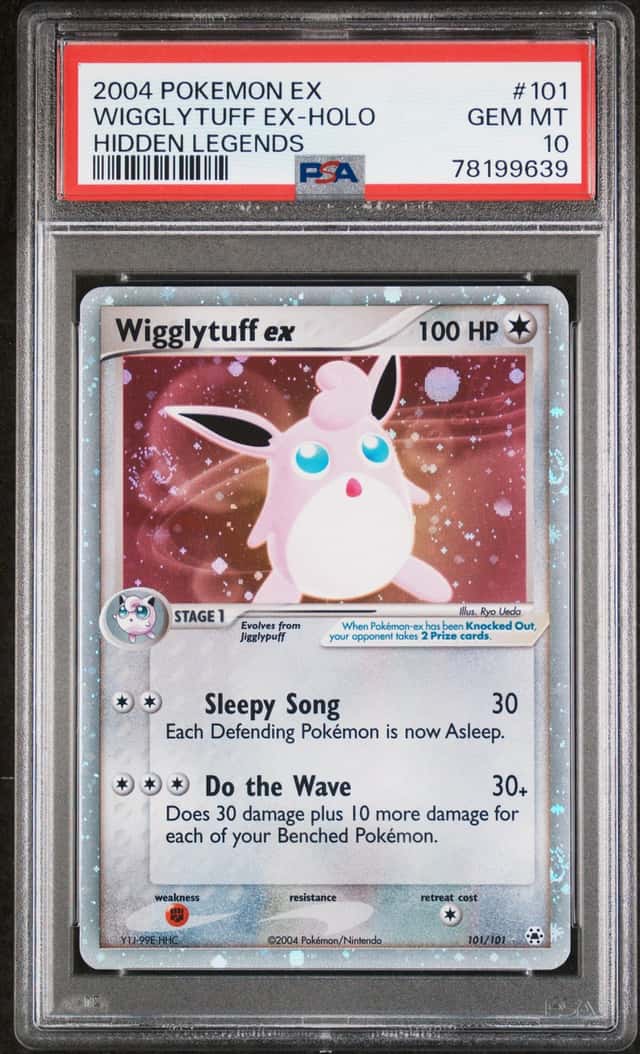 2004 Pokemon Ex Hidden Legends Holo Wigglytuff Ex #101