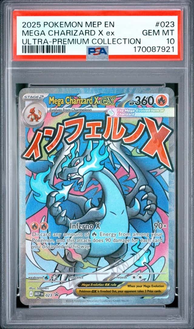 2025 POKEMON MEP EN-ME ULTRA-PREMIUM COLLECTION #023 MEGA CHARIZARD X EX PSA 10