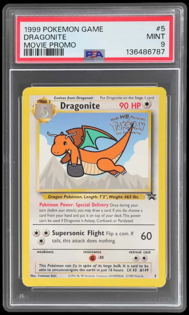 1999 Pokemon Game Movie Promo Dragonite #5