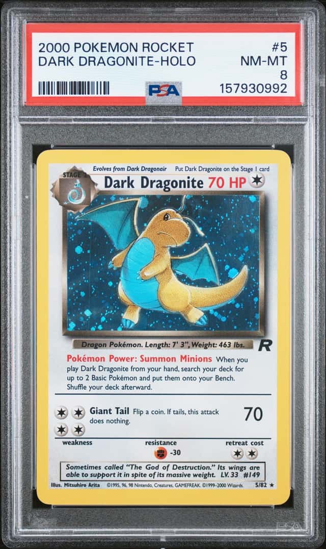 2000 Pokemon Team Rocket Holo Dark Dragonite #5