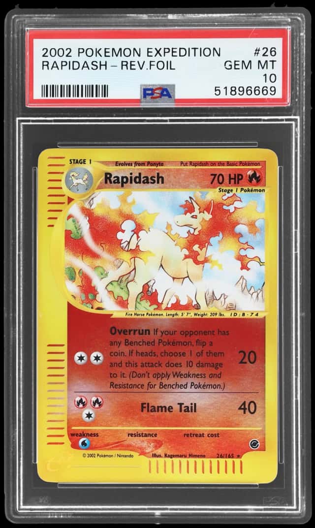 2002 Pokemon Expedition Reverse Holo Rapidash #26